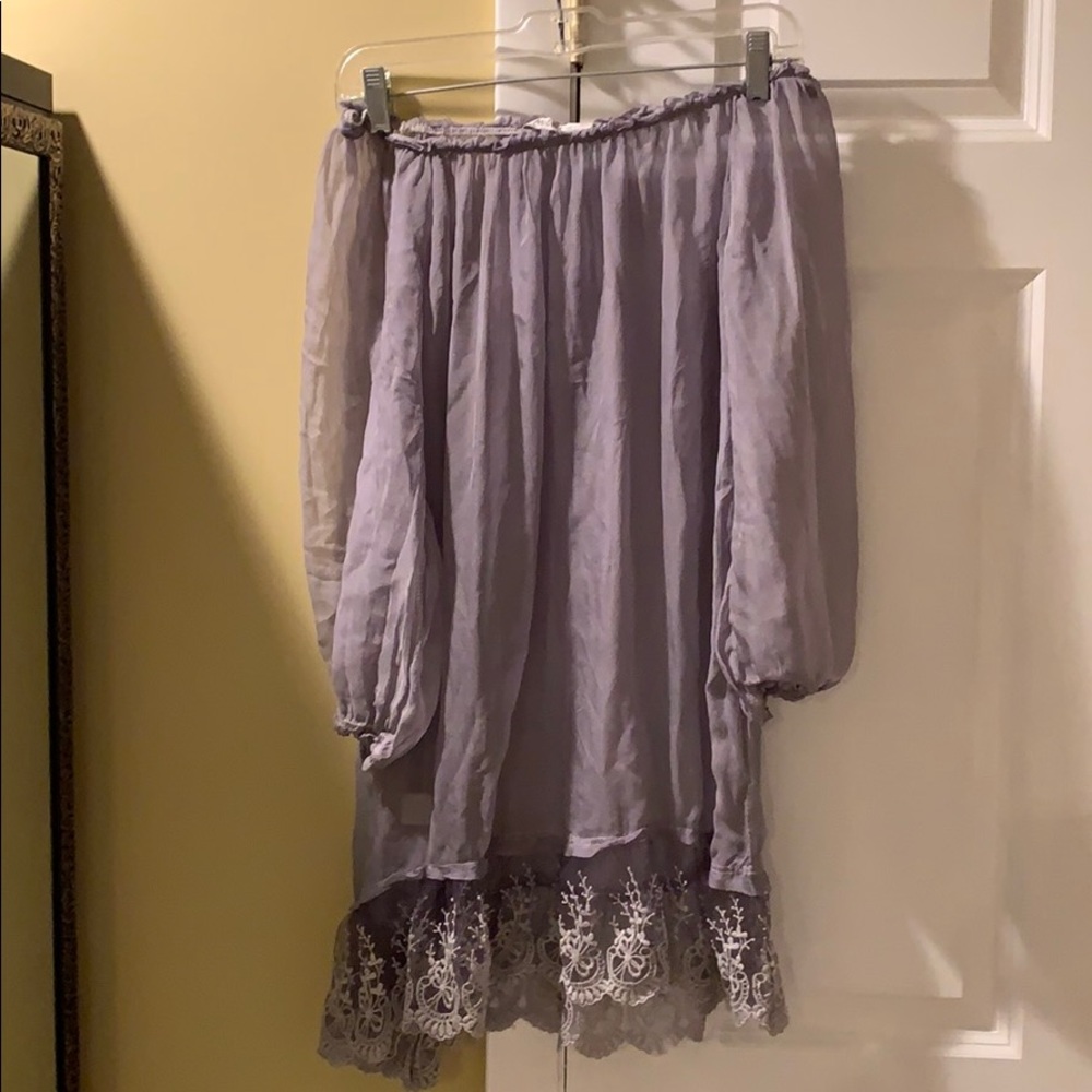 Sheer off the shoulder top